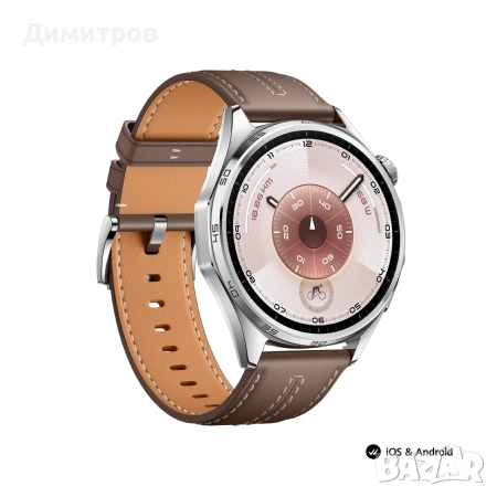HUAWEI WATCH GT 6 46 mm Gray Leather – Чисто нов, неразпечатан, с 24 месеца гаранция, снимка 6 - Смарт часовници - 55064827