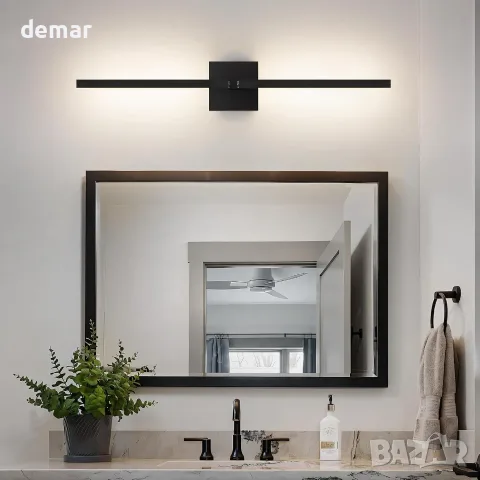 LED лампа за баня и огледало 70 см, 12 W, 4000 K, IP44, снимка 5 - Лампи за стена - 55603128