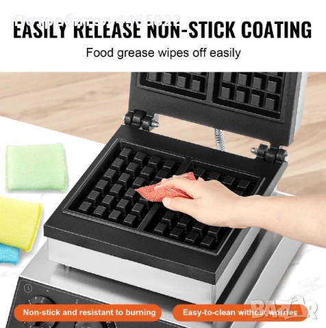 Професионална машина за вафли гофрети, снимка 3 - Други машини и части - 54319440