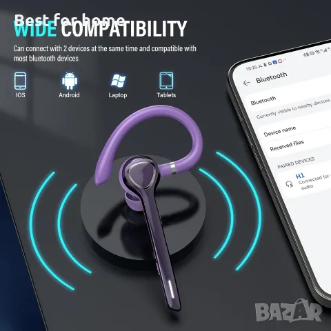 Bluetooth слушалки, безжични Bluetooth 5.3 слушалки, LED дисплей, 118 часа безжични слушалки, снимка 2 - Bluetooth слушалки - 55531410