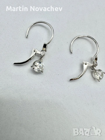 Сребърни обеци с мойсанит (Диамант) 0.5 карата, снимка 9 - Обеци - 54243312