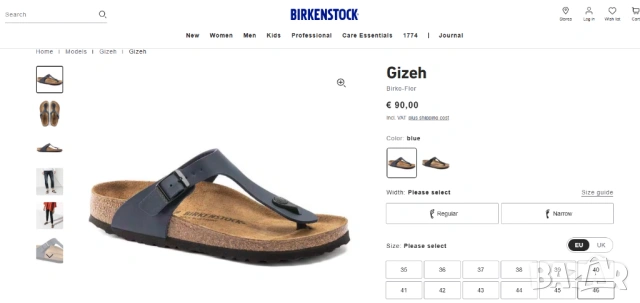 чехли Birkenstock Gizeh Birko-Flor номер 43 , снимка 4 - Мъжки сандали - 54512154