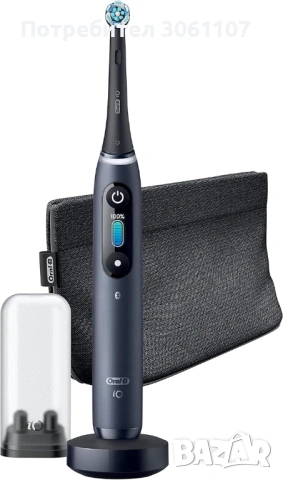 Акумулаторна електрическа четка за зъби Oral-B iO Series 8s с 1 дръжка и изкуствен интелект, черна, снимка 12 - Други - 54519688