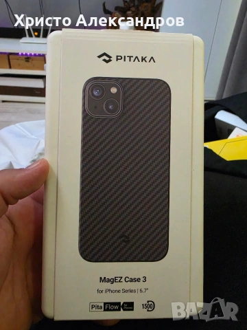 Кейс Pitaka MagEZ Case 3 за iPhone 14 Plus / 15 Plus (6.7") – Арамид, MagSafe #28, снимка 4 - Калъфи, кейсове - 54543943