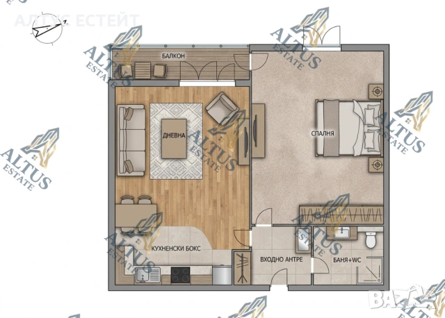 ПРОСТОРЕН ДВУСТАЕН АПАРТАМЕНТ В ЛЮЛИН 10 - ДО МЕТРОСТАНЦИЯ, снимка 4 - Апартаменти - 54060369