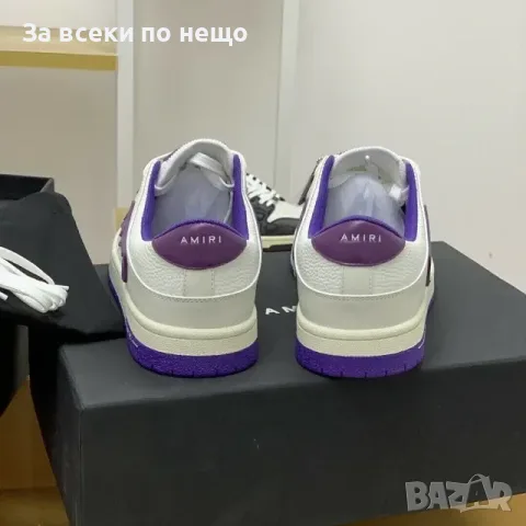 Amiri Skel Top Low Sneakers "White/Purple" Унисекс👟Дамски Маратонки👟Мъжки Маратонки Код ch12, снимка 5 - Маратонки - 55412618