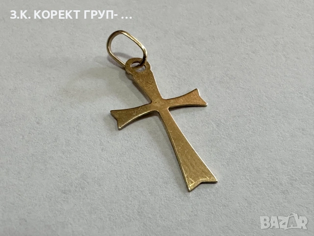 Златен кръст 14 карата – 0,40 г, снимка 3 - Колиета, медальони, синджири - 55080035