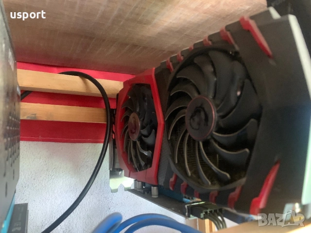 Риг копачка с 6x MSI GeForce GTX 1070 Gaming X – работеща конфигурация, снимка 4 - Видеокарти - 54896580