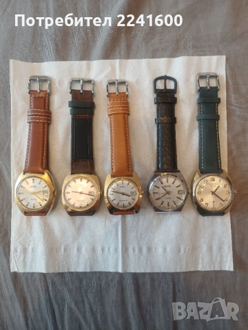 Лот от 5 швейцарски часовника, снимка 11 - Мъжки - 54156383