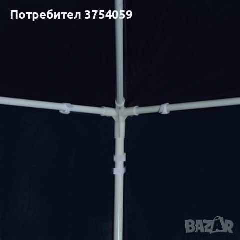 Градинска тъмносиня шатра 3x9 м - Водоустойчив павилион с 8 стени, прозорци и метална конструкция , снимка 7 - Градински мебели, декорация  - 55148016