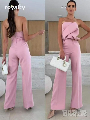 Дамски Розов Елегантен Гащеризон