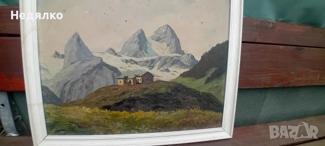 Стара картина,масло на фазер,J.Milora, снимка 8 - Антикварни и старинни предмети - 54168766