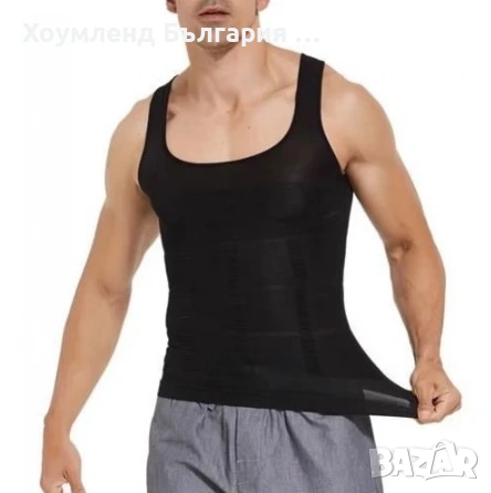 Оформящ потник за вталяване на мъже SLIM FIT - черен или бял, снимка 2 - Други - 54775529