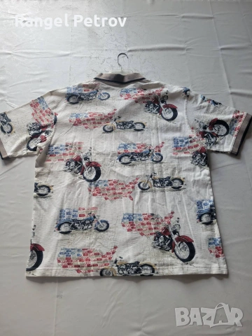 Harley Davidson, American Flag Фанелка с къс ръкав, снимка 3 - Блузи - 55132382