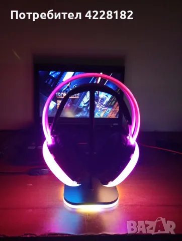 Геймърски без жични слушалки RGB светлини, снимка 3 - Слушалки и портативни колонки - 55408758