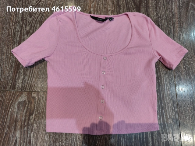 къса розова блузка , снимка 3 - Тениски - 53951429