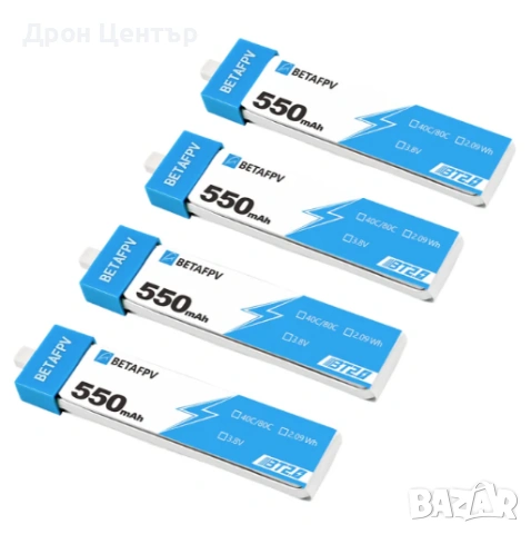 BetaFPV LAVA 550mAh 1s 40C/80C комплект батерии (4 броя), снимка 2 - Дронове и аксесоари - 55064204