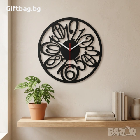 Стенен часовник „Танцуващи цифри“, снимка 3 - Стенни часовници - 54316162