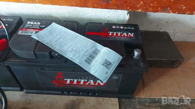Чисто нови акумулатори ТИТАН 12 волта .95 Ah. 750 А. 