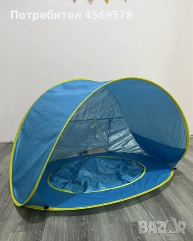 🔵 Саморазгъваща плажна палатка с детски басейн 2в1 !🏕, снимка 4 - Басейни и аксесоари - 54915805