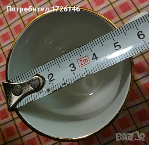 Шведски порцеланови чашки със златен кант , снимка 5 - Чаши - 54043317