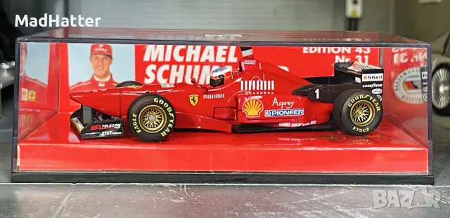F1 Ferrari F310/2 1996 Schumacher / Ф1 Ферари Ф310/2 Шумахер - 1/43 - Minichamps, снимка 9 - Колекции - 55363052