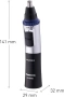 Тример за нос и уши Panasonic ER-GN30-K503, Батерии, Миещ се, Черен, снимка 2
