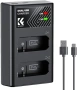 Ново двойно Зарядно за 2 батерии Nikon EN-EL14 USB-C Micro USB D5100 D5200 D5600, снимка 1