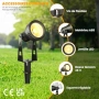 Нови лампи 6 броя LED градински спотове IP68 20 м 3200K външно осветление двор алея, снимка 3