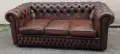 Оригиналне кожени диван Chesterfield Честърфийлд естествена телешка кожа Внос, снимка 6