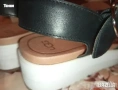 Нови Дамски Сандали на Бяла Платформа от Естествена Кожа 39, снимка 7