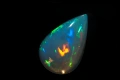 Прозрачен Естествен етиопски опал 2.90ct капка кабошон, снимка 7