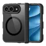 DUX DUCIS Aimo за iPhone Fold Магнитен PC TPU Калъф със Защита на Пантата и Скрийн Протектор – Черен, снимка 1