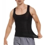 Оформящ потник за вталяване на мъже SLIM FIT - черен или бял, снимка 2
