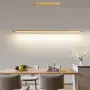 LED дървена висяща лампа/полилей 130 см с дистанционно управление димируемо осветление за трапезария, снимка 3