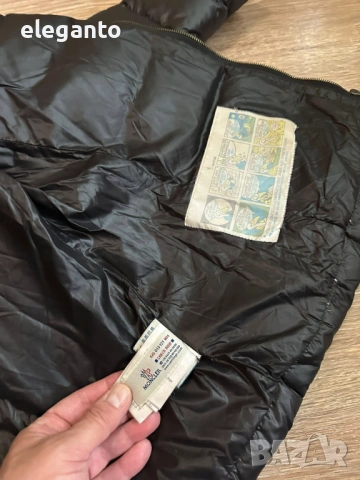 Оригинална дамска зимна пухена парка Moncler Black down Parka , 2/S размер, снимка 8 - Якета - 54579949