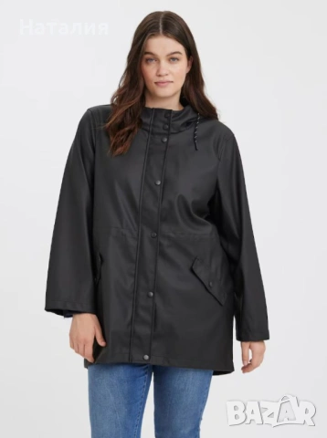 Vero Moda Curve Черно Преходно яке, размер 50, снимка 2 - Якета - 54290854