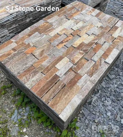 Естествен облицовъчен камък – Ledgestone Brown Mix, снимка 2 - Ремонти на къщи - 55300034