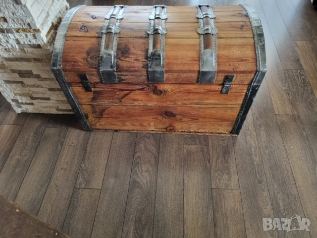 Стар дървен сандък/ракла/скрин, снимка 15 - Антикварни и старинни предмети - 52384755