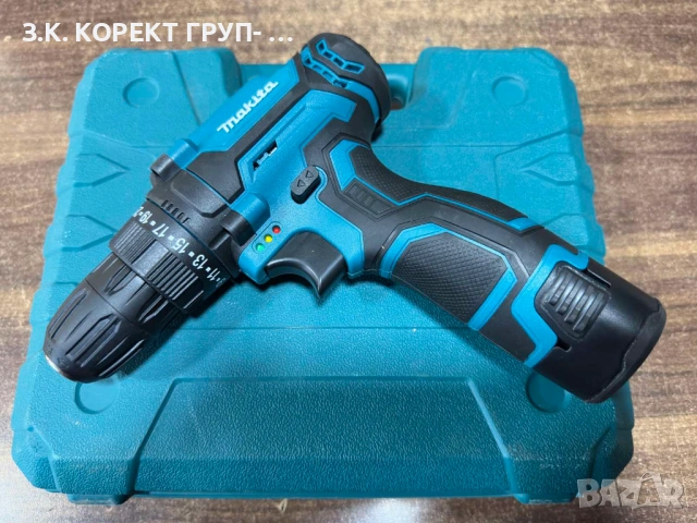Акумулаторен винтоверт Makita + 2 батерии и зарядно, снимка 4 - Други инструменти - 54568005