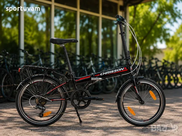 НОВ Сгъваем Велосипед Chrisson Foldrider 1.0 20 Black Red - БЕЗПЛАТНА ДОСТАВКА, снимка 4 - Велосипеди - 55390133