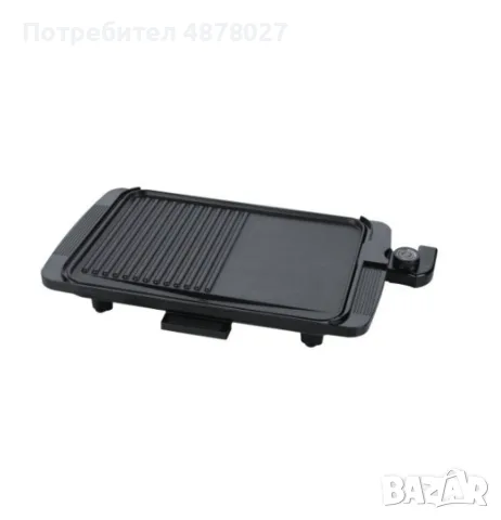 Скара Rosberg, 1500W, бр. 1 36x26см. плоча с 2 зони на печене, Незалепващо покритие, Черен, 2 ГОДИНИ, снимка 5 - Скари - 55555013