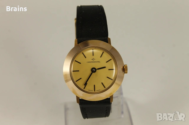 НОВ 1960's Continental Позлатен Швейцарски Часовник, снимка 2 - Мъжки - 54243336