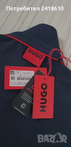 Hugo Boss HUGO Dareso222 Pique Pima Cotton Slim Fit Mens Size 2XL НОВО! ОРИГИНАЛ Мъжка Тениска!, снимка 14 - Тениски - 54022541