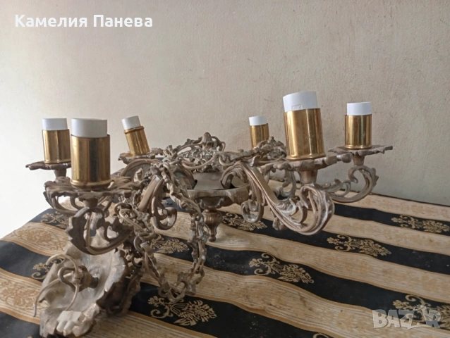 Стар бароков полилей, снимка 5 - Полилеи - 54616082