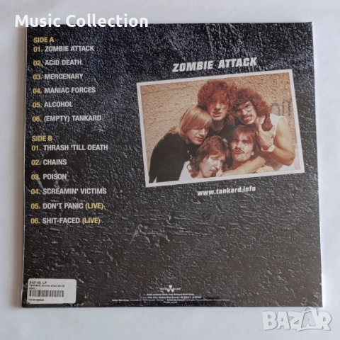 TANKARD - Zombie Attack (LP - Blue Vinyl) NEW & SEALED Thrash Metal, снимка 2 - Грамофонни плочи - 54580613