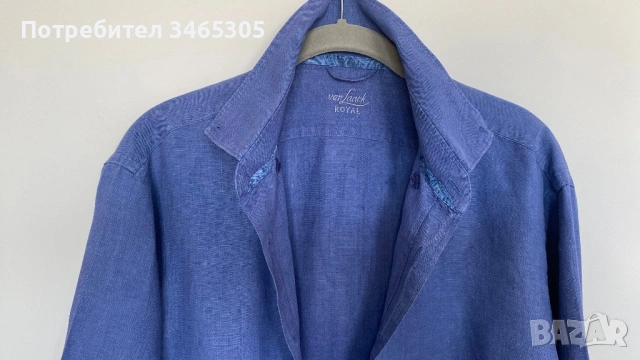 Van Laack Royal ленена мъжка риза, L, снимка 5 - Ризи - 54663003