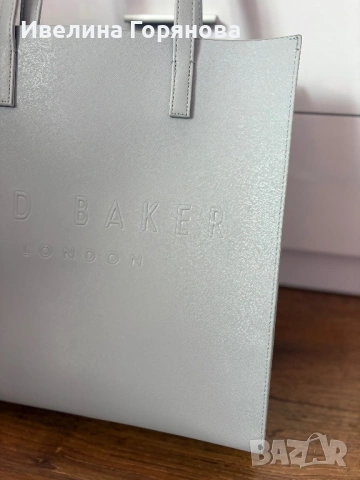 Оригинална чанта Ted Baker London Tote bag – светлосива , снимка 7 - Чанти - 54385440