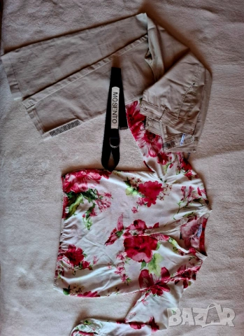 Панталон 7/8 с коланче S/М, в подарък с риза цветен орнамент, 5 eвро