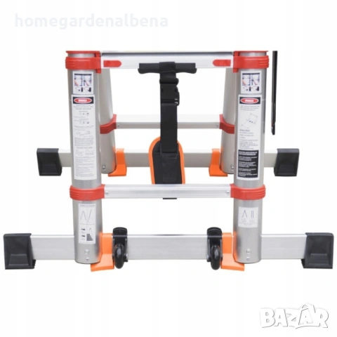 Телескопична алуминиева стълба 6.2 м | Стабилизатори и Click-Lock | Home&Garden V&B Fashion Hub, снимка 5 - Строителни материали - 54504309